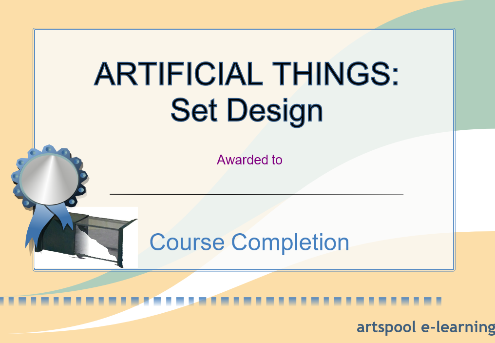 Artificial Things Set Design Certificate